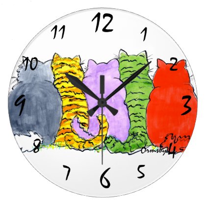 Cats Wall Clock