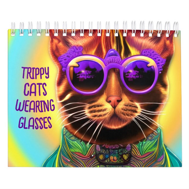 Cats Wearing Glasses AI Generated Calendar (Cover)