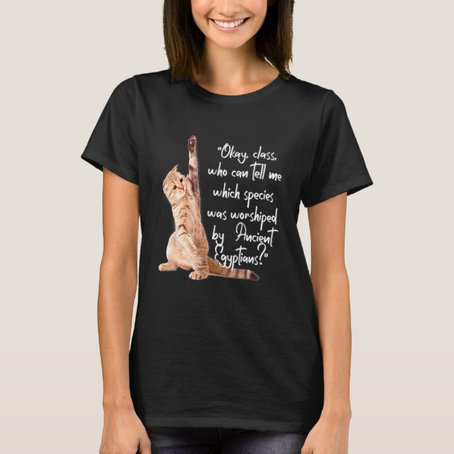 Cats Were Worshiped By Egyptians T-Shirt (Front)
