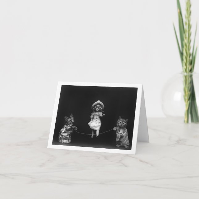 Cats with Doll Card (Front)