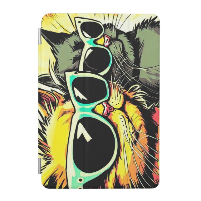 Cats with glasses iPad mini cover (Front)