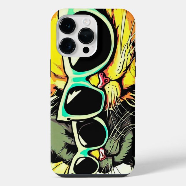 Cats with glasses iphone case (Back)