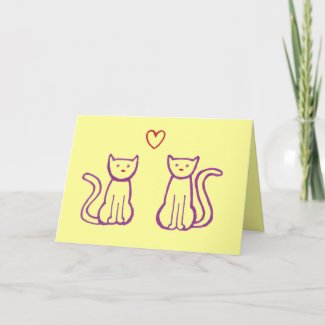 Cats with Heart Happy Valentine's Day!