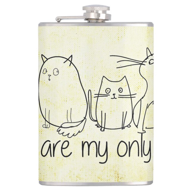 Cats with Quote Flask (Front)