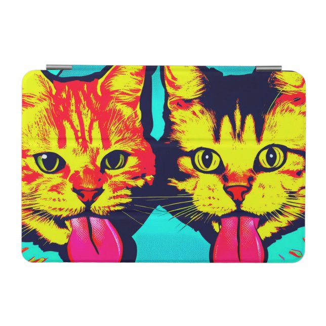Cats with tongue out iPad mini cover (Horizontal)