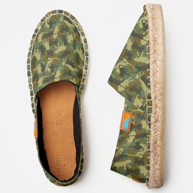 Cats Woodland Camouflage Espadrilles (Side)