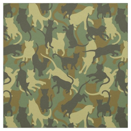 Cats Woodland Camouflage Fabric