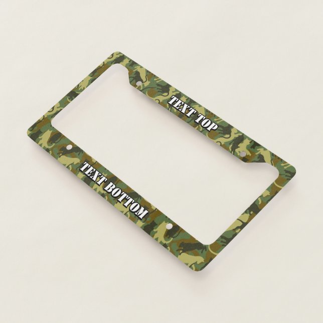Cats Woodland Camouflage License Plate Frame (3/4)