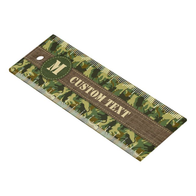 Cats Woodland Camouflage Ruler (Angled)