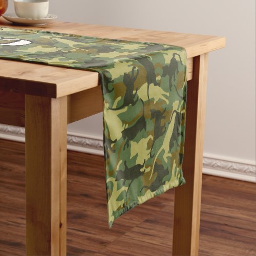 Cats Woodland Camouflage Short Table Runner