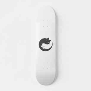 Cats yin and yang mandala - Choose background colo Skateboard