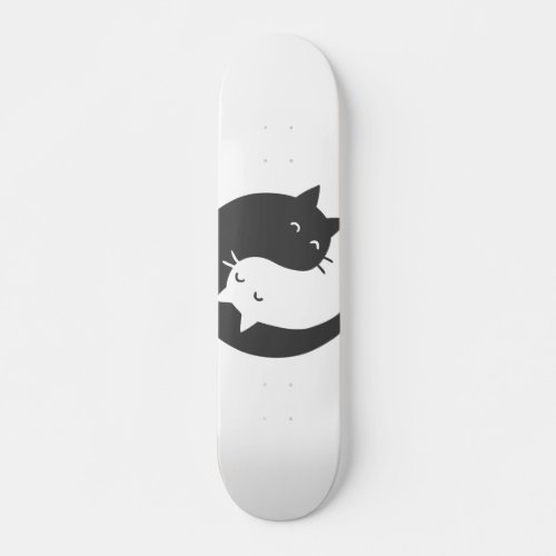 Cats yin and yang mandala _ Choose background colo Skateboard
