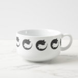 Cats Yin And Yang Mandala - Choose Background Colo Soup Mug at Zazzle