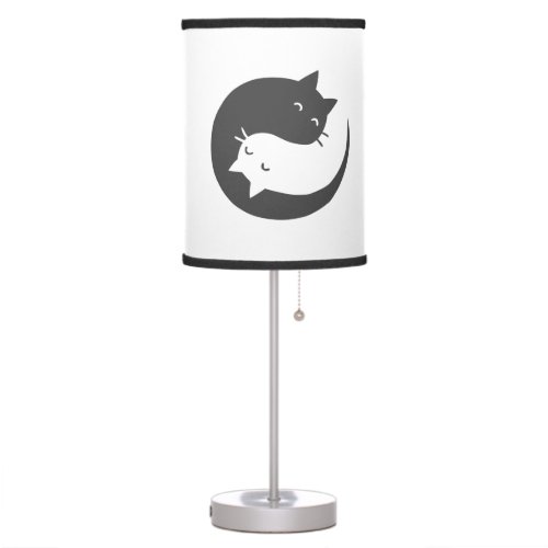 Cats yin and yang mandala _ Choose background colo Table Lamp