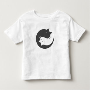 Cats yin and yang mandala - Choose background colo Toddler T-shirt