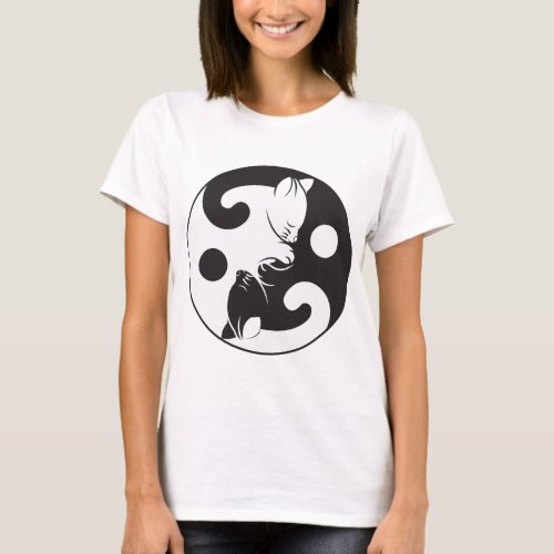 Cats Yin  Yang T_Shirt