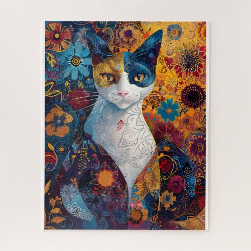 Catscapes in Color Abstract Whimsy Jigsaw Puzzle