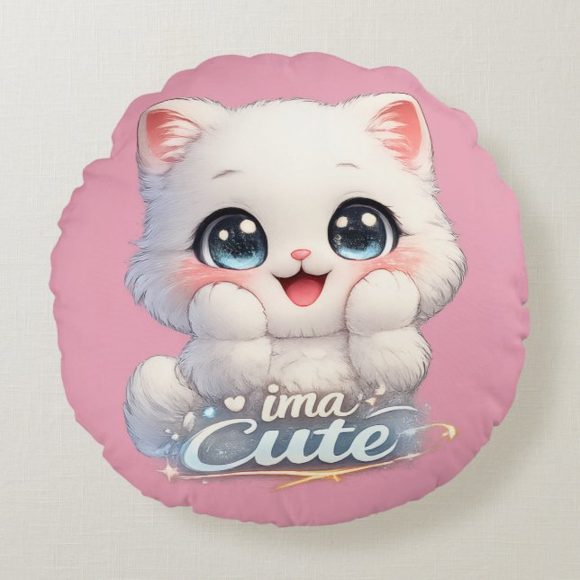 Catsera 1.0 round pillow (Front)