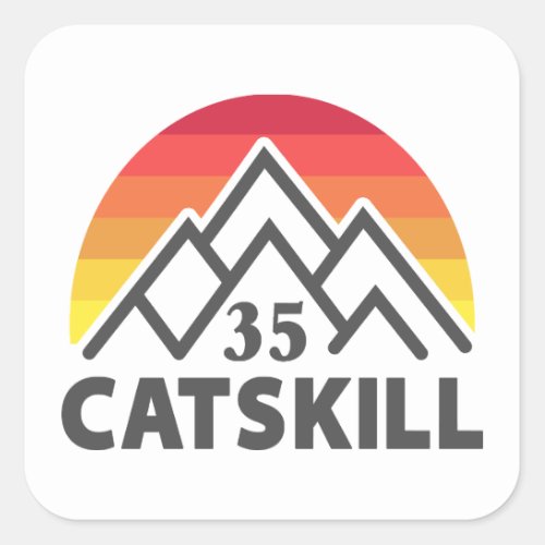 Catskill 35er Rainbow Square Sticker