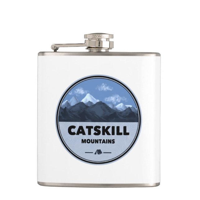 Catskill Mountains New York Camping Flask (Front)