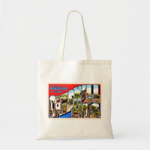 Catskill Mountains New York Large Letter Postcard Tote Bag