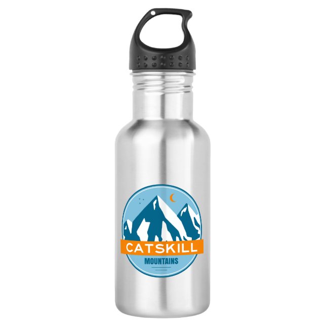 Catskill Mountains New York Stainless Steel Water Bottle (Front)