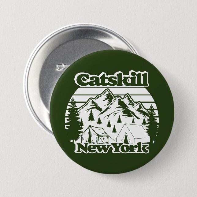 Catskill New York Button (Front & Back)