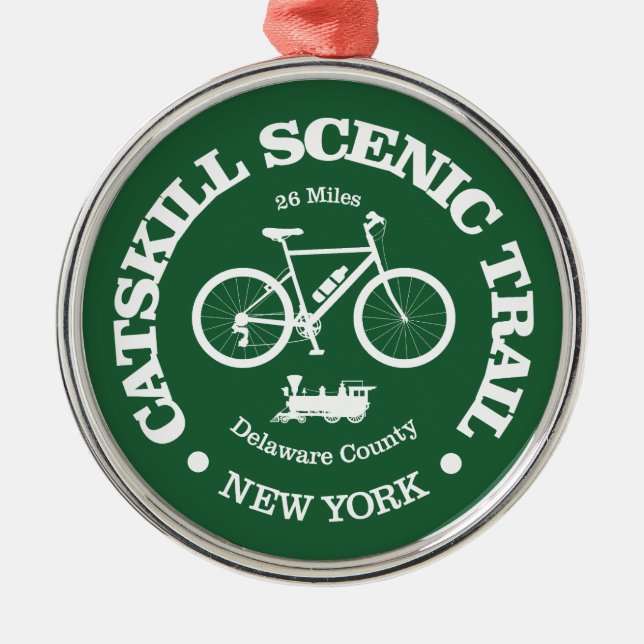 Catskill Scenic Trail (cycling) Metal Ornament (Front)