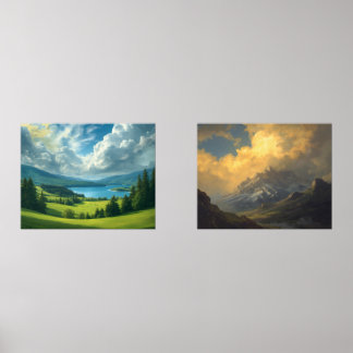 CATSKILLS MOUNTAIN EPIC VIEWS poster Wall Art Sets