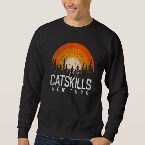 Catskills New York NY Retro Vintage 70s 80s 90s Sweatshirt