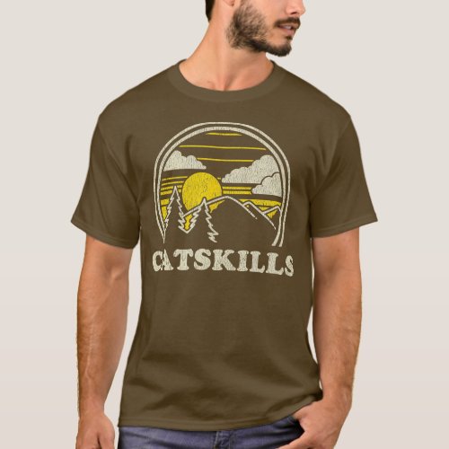 Catskills New York NY  Vintage Hiking Mountains Te T_Shirt