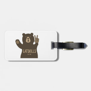 Catskills New York Peace Bear Luggage Tag
