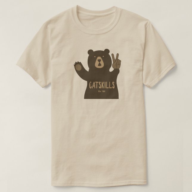 Catskills New York Peace Bear T-Shirt (Design Front)