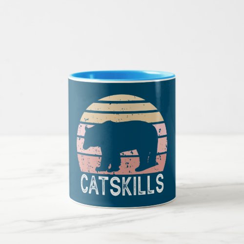 Catskills Retro Bear Two_Tone Coffee Mug