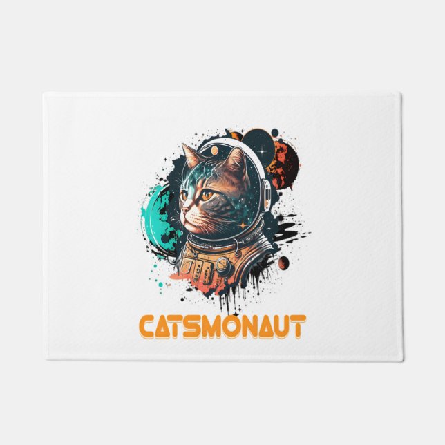 Catsmonaut Astronaut Cat Or Space Cat Doormat (Front)