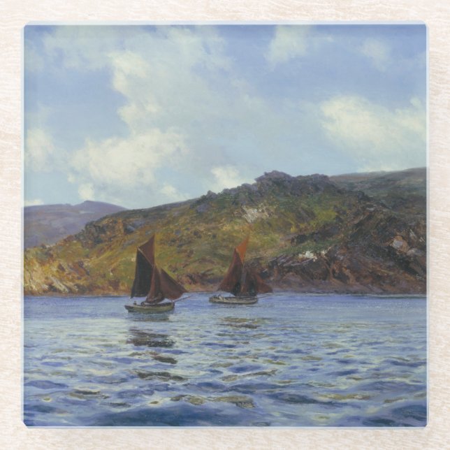 Catspaws off the Land (by Henry Moore) Glass Coaster (Front)