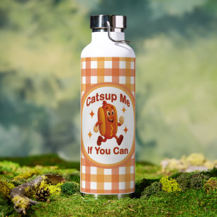 Catsup Me If You Can Funny Hot Dog – Ketchup Pun Water Bottle