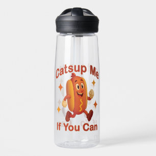 Catsup Me If You Can Funny Hot Dog – Ketchup Pun Water Bottle