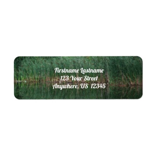 Cattail Reflections In Pond Orton Effect Address Label