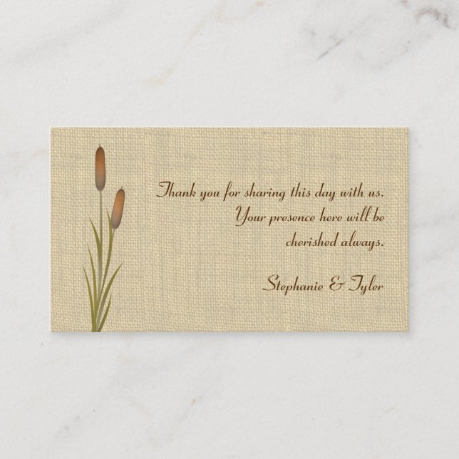 Cattails by the Lake Seating Cards (Front)