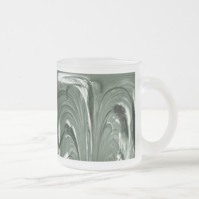 Cattails Glass Mug - Abstract (Right)