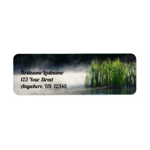 Cattails In The Mist On A Pond Orton Address Label