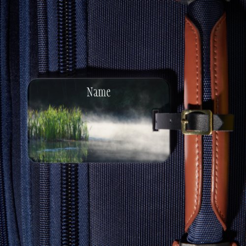 Cattails In The Mist On A Pond Orton Personalized Luggage Tag