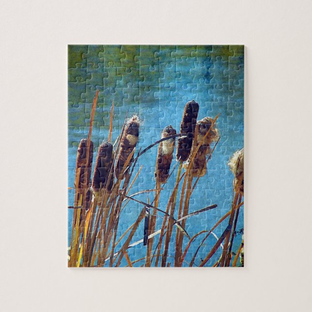 Cattails on the Pond Jigsaw Puzzle (Vertical)