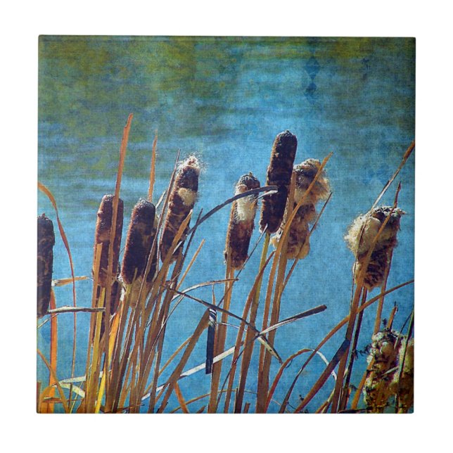 Cattails on the Pond Tile (Front)