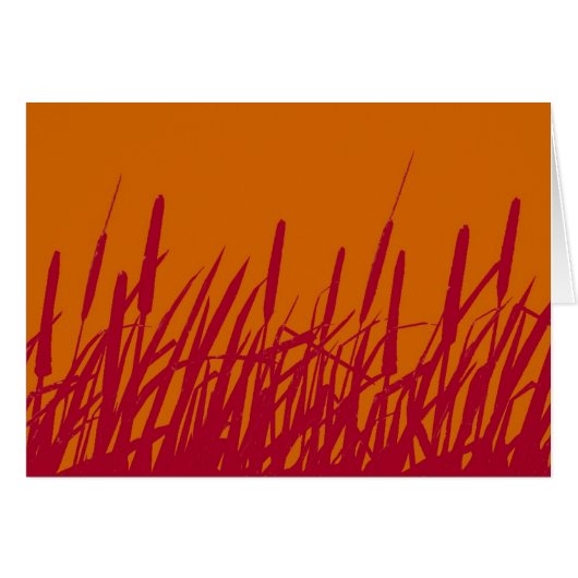 Cattails Silhouette Blank card (Front Horizontal)