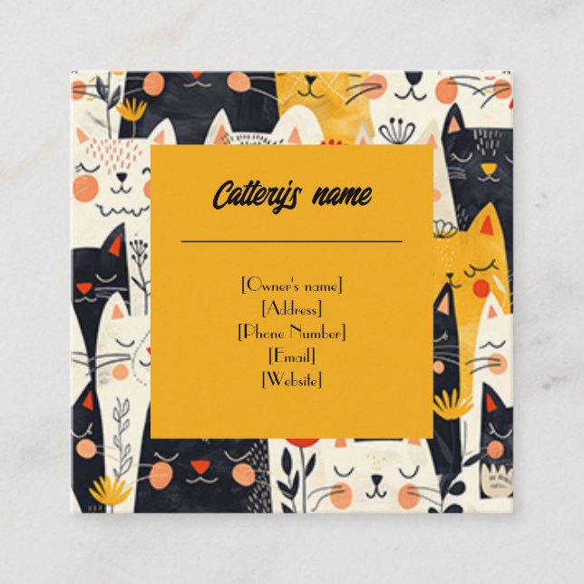 Catteries Business Card  (Front)