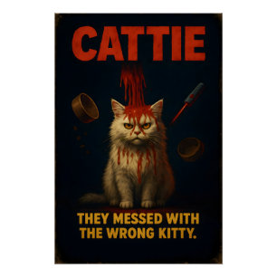 CATTIE – Funny Horror Cat Parody Poster