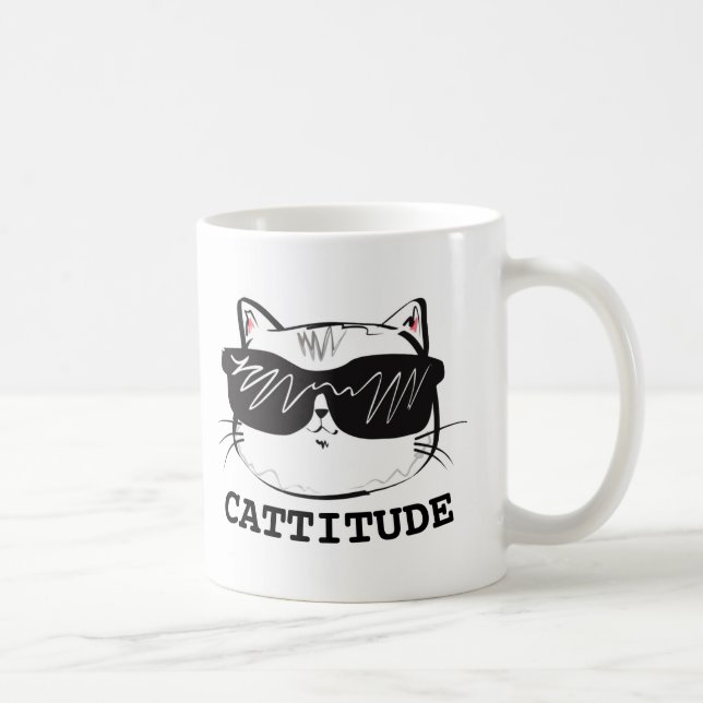 CATTITUDE CAT COFFEE MUGS (Right)