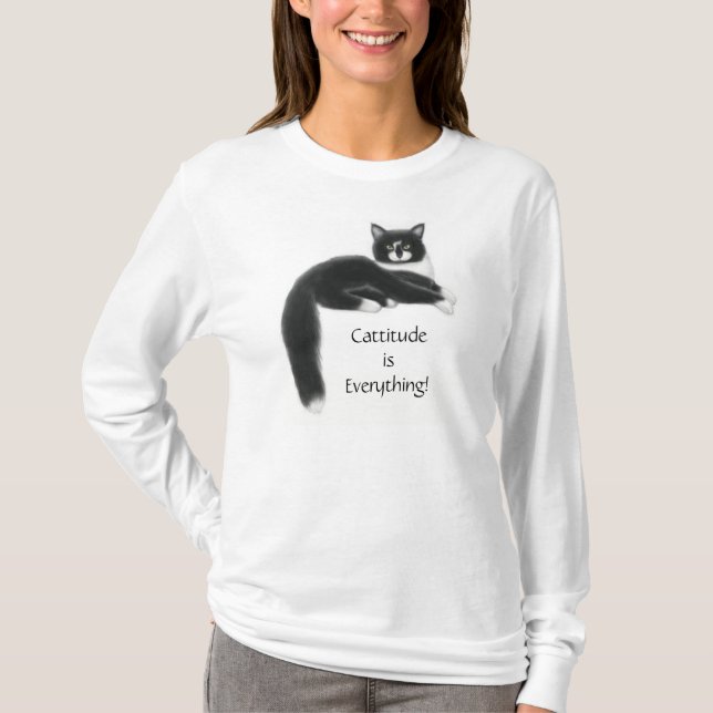 Cattitude is Everything Bella Flowy Shirt (Front)